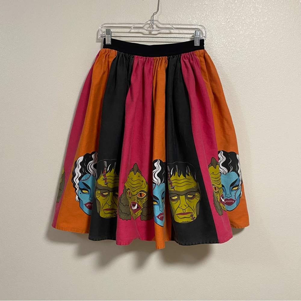Vixen By Micheline Pitt Pink Orange Black Monster Mask Ben Cooper Skirt
